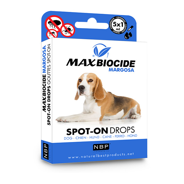 Max Biocide Margosa - Pipetas Cão - 5 Pip X 1Ml
