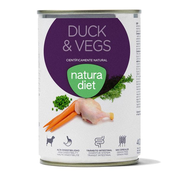 Natura Diet Dog Duck & Vegs 400 Gr - Cx 12 Un.