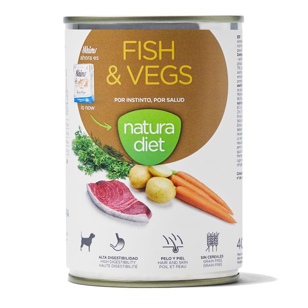 Natura Diet Dog Fish & Vegs 400 Gr - Cx 12 Un.