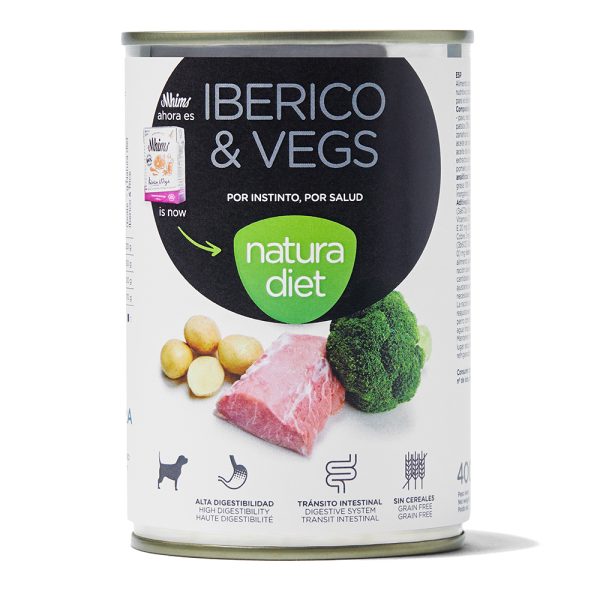 Natura Diet Dog Iberian & Vegs 400 Gr - Cx 12 Un.