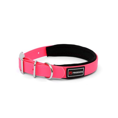 Coleira Ergo Pvc Rosa - 25Mm X 55Cm - 25Mm X 48/58Cm