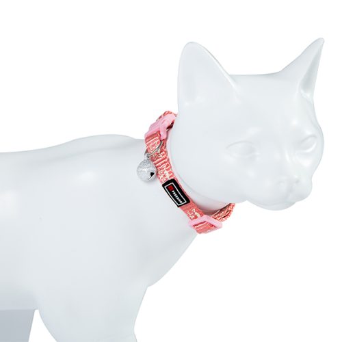 Coleira P/ Gato Refletora Rosa - 10Mm X 19-30Cm