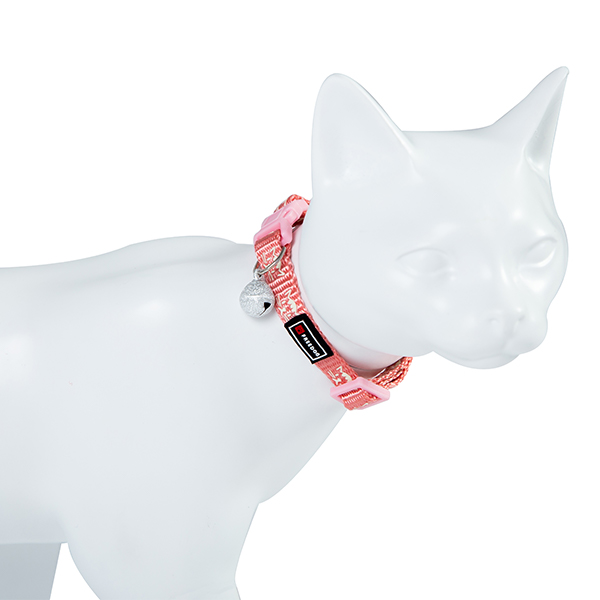 Coleira P/ Gato Refletora Rosa - 10Mm X 19-30Cm