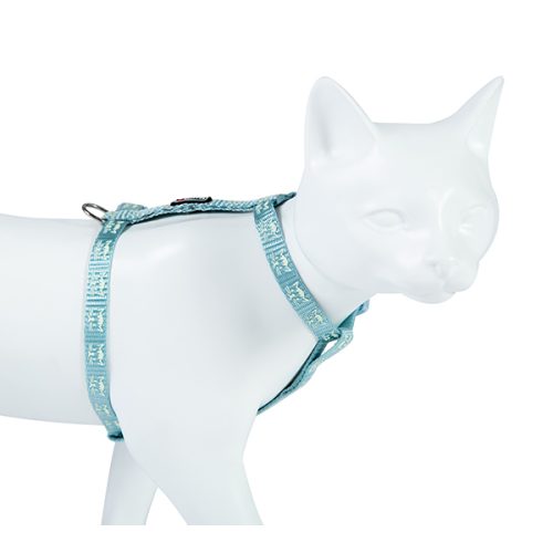Peitoral P/ Gato Refletor Azul - 10Mm X 19-30Cm