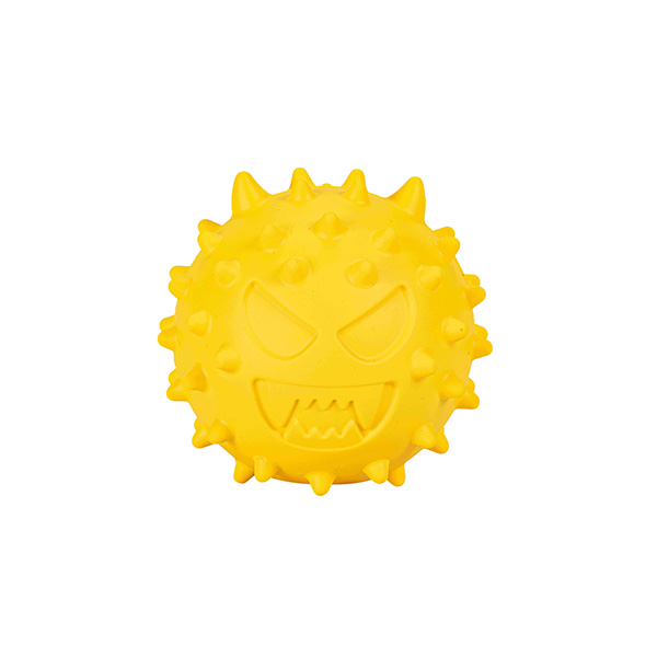 Brinquedo Borracha P/ Snacks - Emoji Amarelo - 6,1 Cm