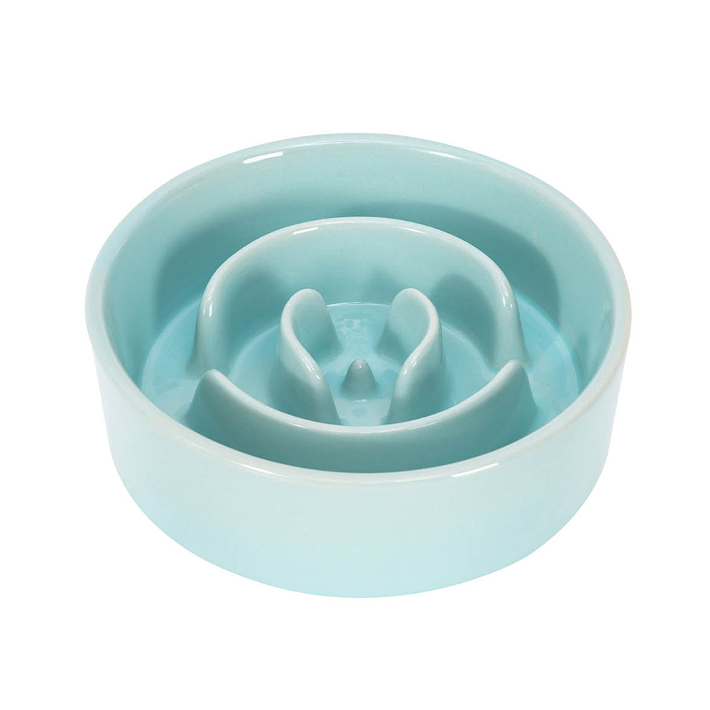 Comedouro Slowfood - Blue 14X14X5 Cm (300Ml)