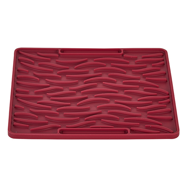 Smooth Mat Wave Bordeaux 20 X 20 Cm
