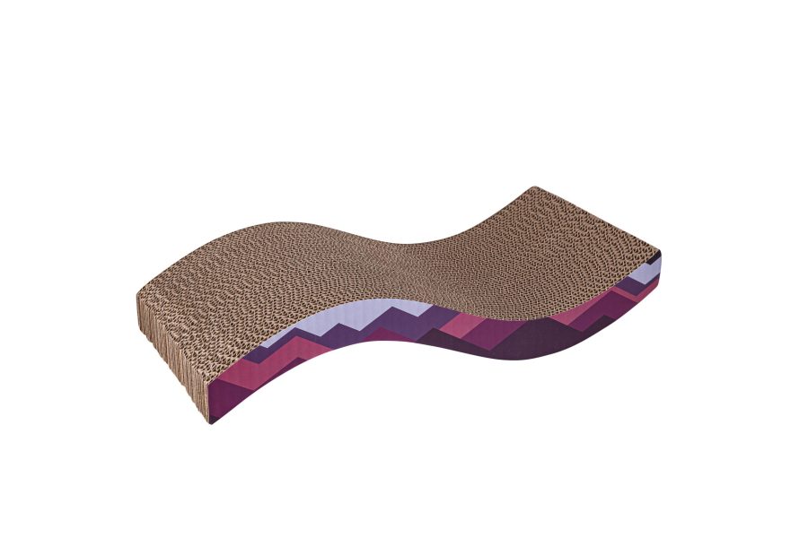 Arranhador Cartão Cat-Nip - Cartoncraze Snake Vermelho - 45X23X9 Cm