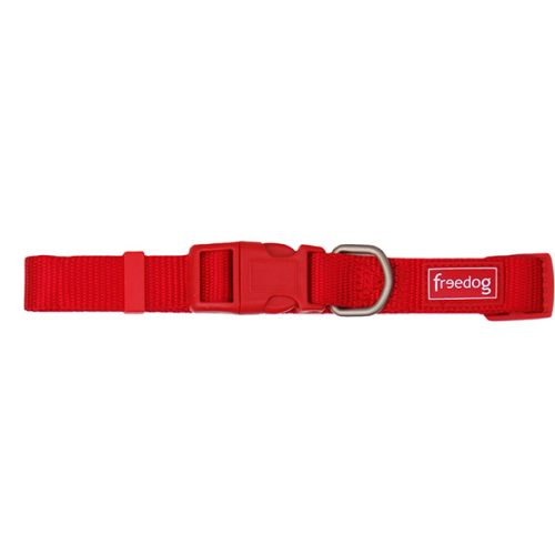 Coleira Nylon Basic Vermelho 25Mm X 38/66Cm