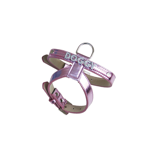 Peitoral "Brightdoggy" Rosa 15Mm - 15Mm X 30/40Cm