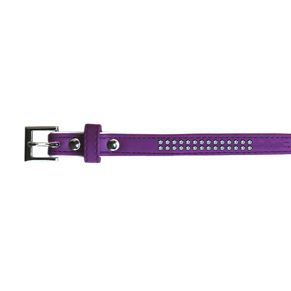 Coleira Polipel C/ Brilhantes - 1.9X45Cm - Lilas