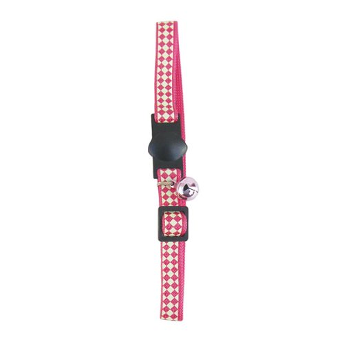 Coleira P/ Gato Cream Rosa - 10Mm X 30Cm