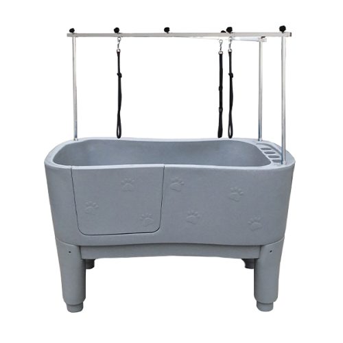Groomtek - Banheira Polietileno Fixa Cinza - 148X81 Cm