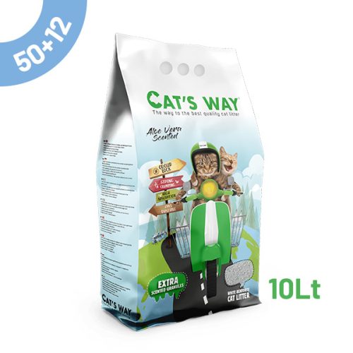 Pack Litter Aglomerante Cat'S Way - Aloe Vera 10Lt - 50+12 Oferta