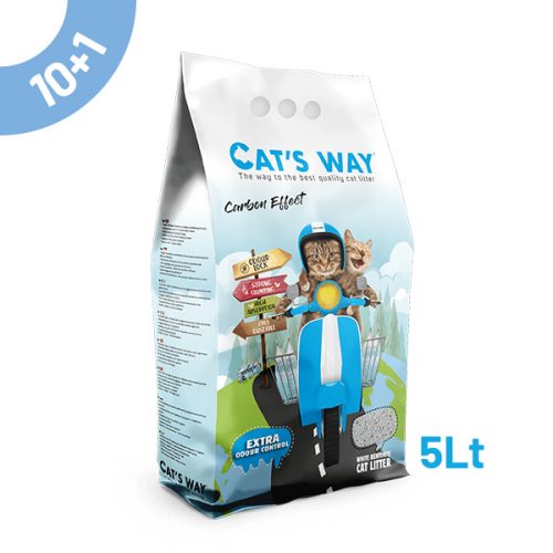 Pack Litter Aglomerante Cat'S Way - Carbon Effect 5Lt - 10+1 Oferta