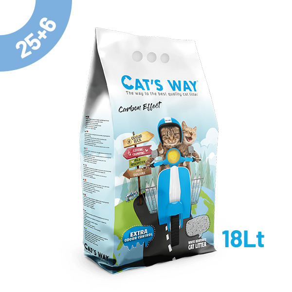 Pack Litter Aglomerante Cat'S Way - Carbon Effect 18Lt - 25+6 Oferta
