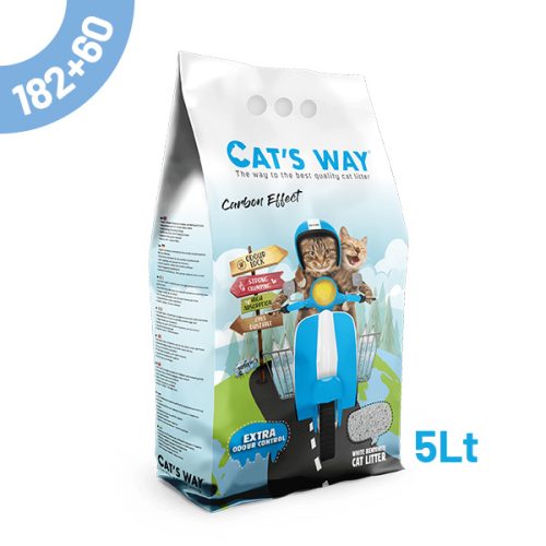 Pack Litter Aglomerante Cat'S Way - Carbon Effect 5Lt - 182+60 Oferta