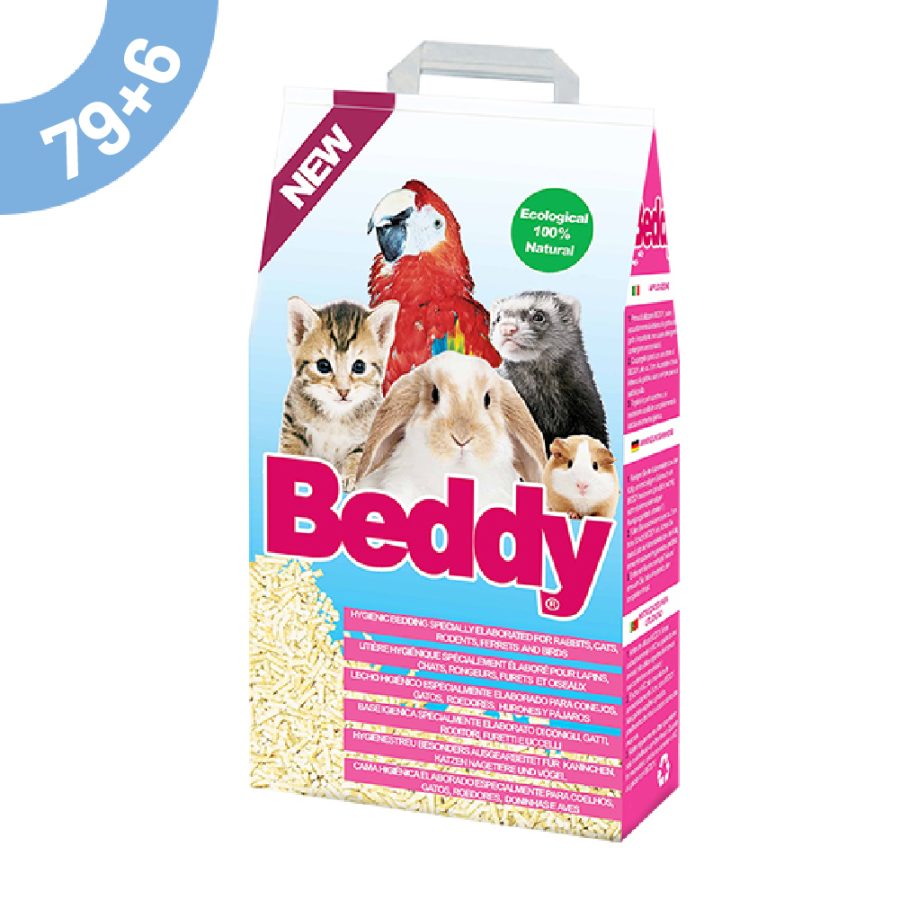 Pack Litter Granulado Madeira Beddy 10L - 79+6 Oferta