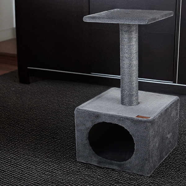 Pawppin' - Arranhador "Comfort" - 30X30X55 Cm - Cinza