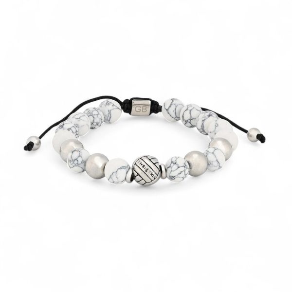 Pulseira homem elástica branca voleibol