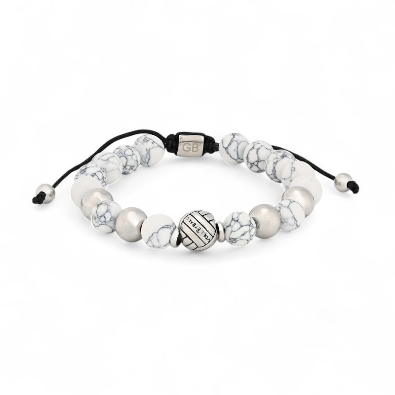 Pulseira homem elástica branca voleibol