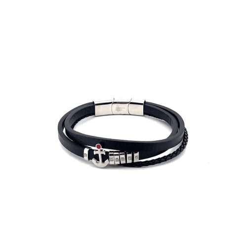 Pulseira homem aço âncora