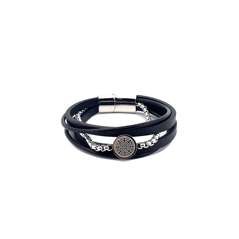 Pulseira homem aço leme