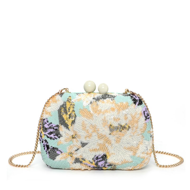 Pochette de senhora com padrão florido