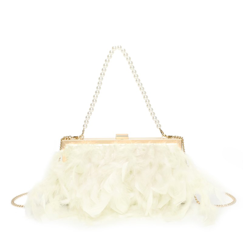 Pochette de senhora com penas
