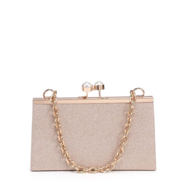 Pochette de senhora em tecido brilhante