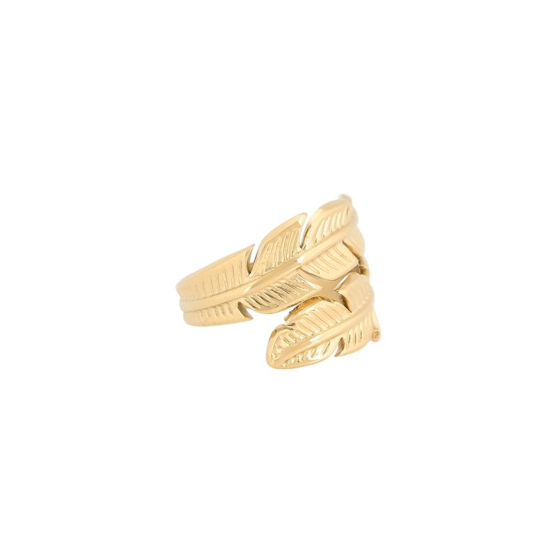Anel Delicate ajustável duas folhas