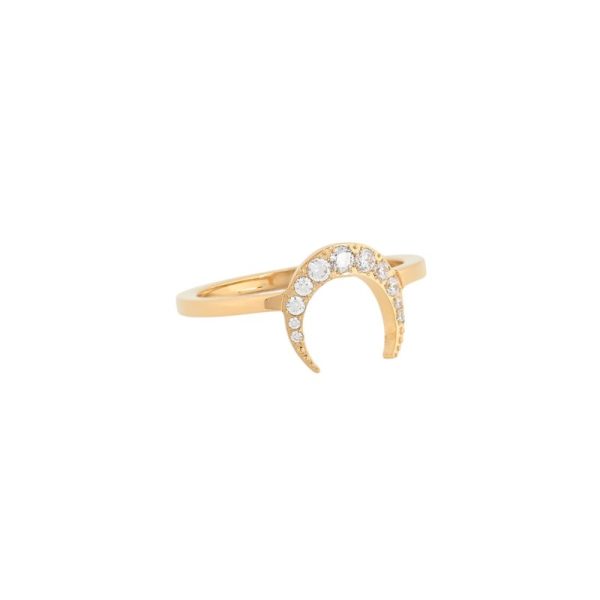 Anel Delicate com lua e zircônias