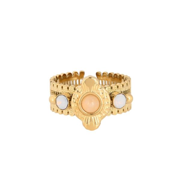 Anel ajustável aço boho
