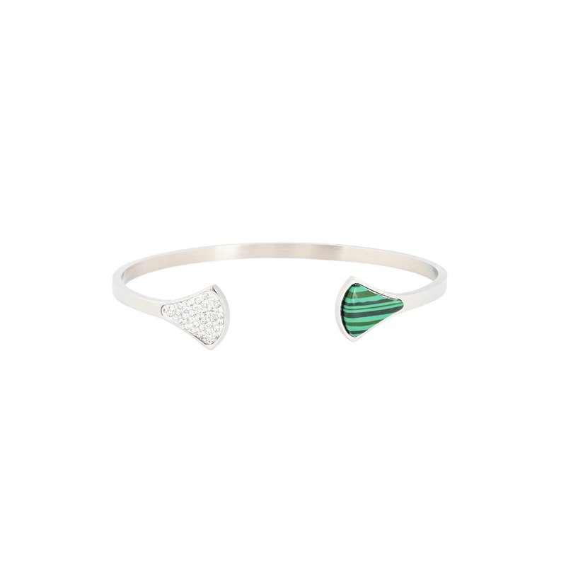 Pulseira Glamour aberta com pedras