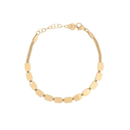 Pulseira em aço quadrados