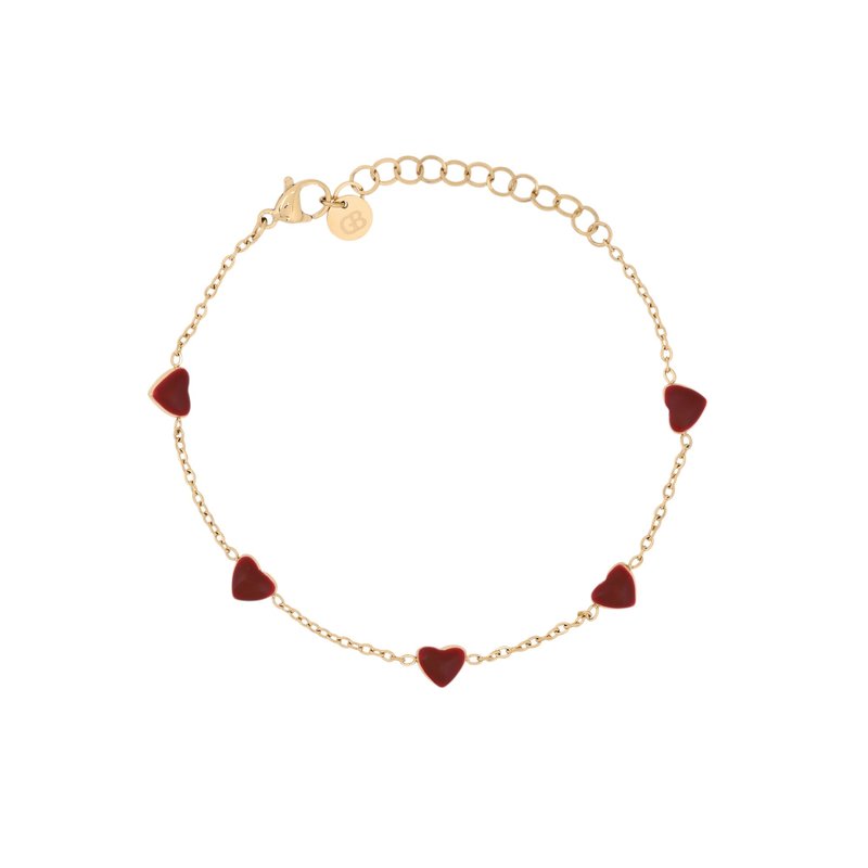 Pulseira corações em aço