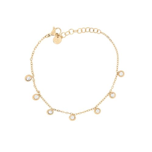 Pulseira em aço pedras zircônias