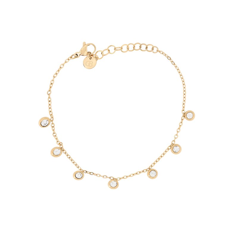 Pulseira em aço pedras zircônias