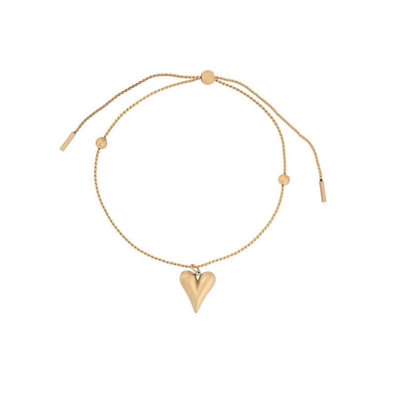 Pulseira em aço com coração