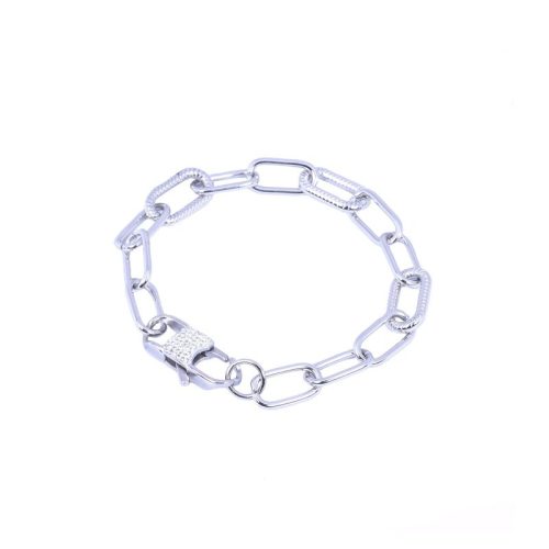 Pulseira Glamour elos e zircônias