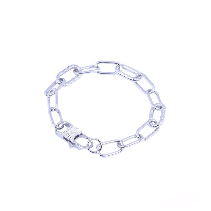 Pulseira Glamour elos e zircônias