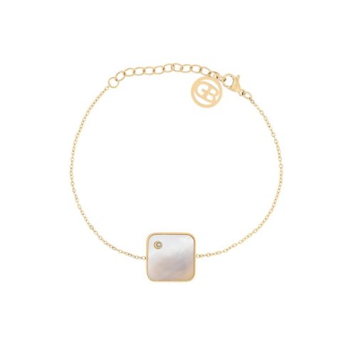 Pulseira em aço quadrada