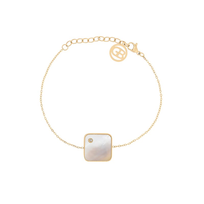 Pulseira em aço quadrada