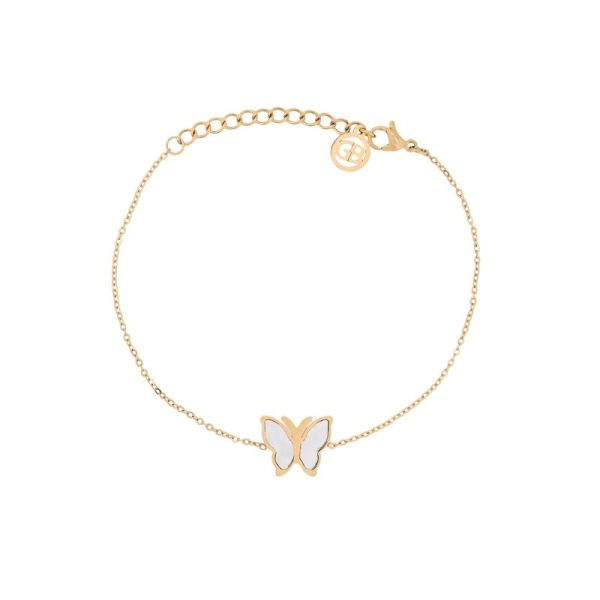 Pulseira em aço básica borboleta