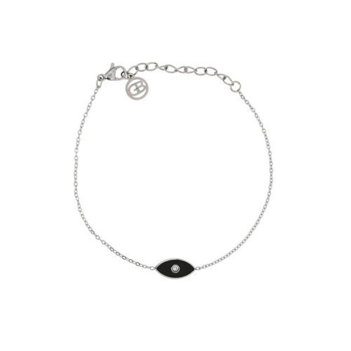 Pulseira em aço olho preto
