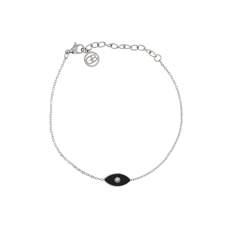 Pulseira em aço olho preto