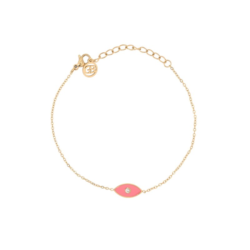 Estilo e proteção com pulseira olho rosa