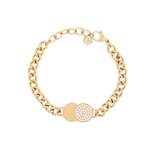 Pulseira em aço zircônias