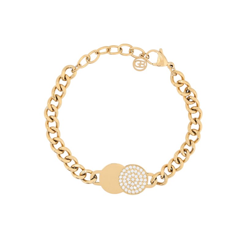 Pulseira em aço zircônias