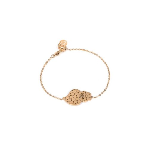 Pulseira em aço coração de viana textura